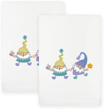 Authentic Hotel and Spa Spring Gnomes Turkish Cotton Hand Towels (Set of 2)