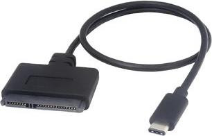 MicroConnect USB3.1 naar SATA kabel, zwart, mannelijk naar mannelijk