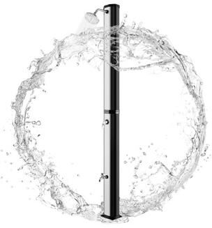 Costway 7.2 Feet 9.3 Gallon Solar Heated Shower with Adjustable Head and Foot Tap