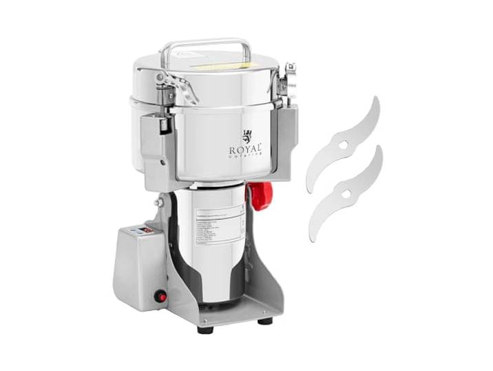 Royal Catering RCMZ-2000D Gewürzmühle elektrisch 2000 g 21 x 9.5 cm 3400 W digital Multi-Zerkleinerer elektrischer Zerkleinerer Kräuter-Zerkleinerer