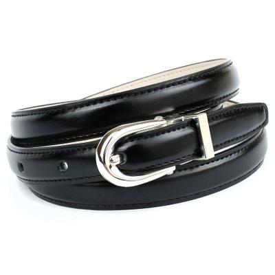 Ledergürtel ANTHONI CROWN, Damen, Gr. 95, schwarz, Leder, unifarben, Gürtel Ledergürtel, in schmaler Form mit Ton in Ton Steppung