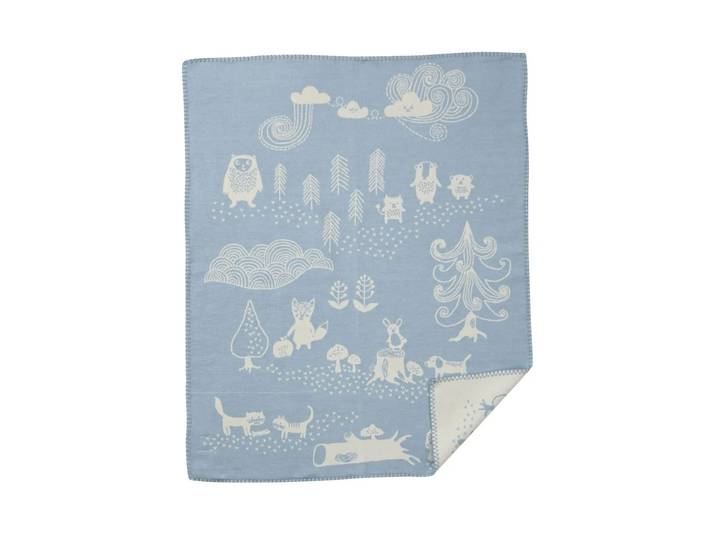 Klippan Yllefabrik Couverture pour enfant Little bear bleu