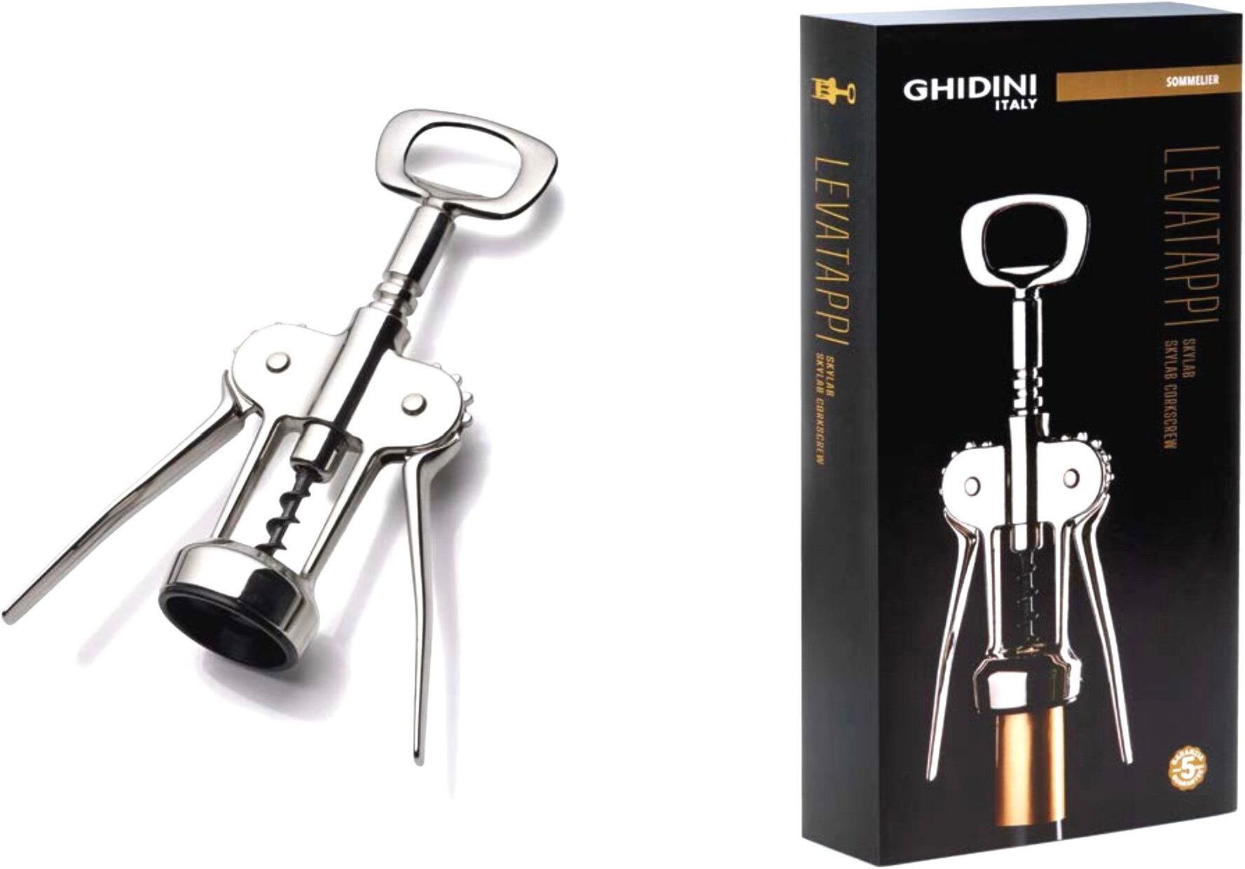 Cavatappi Ghidini Cipriano 0020 SOMMELIER Skylab Cromo lucido