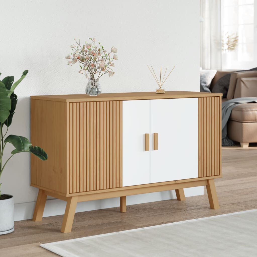 Norden Home Joanna 114 cm W Sideboard White 73.5cm H X 114cm W X 43cm D
