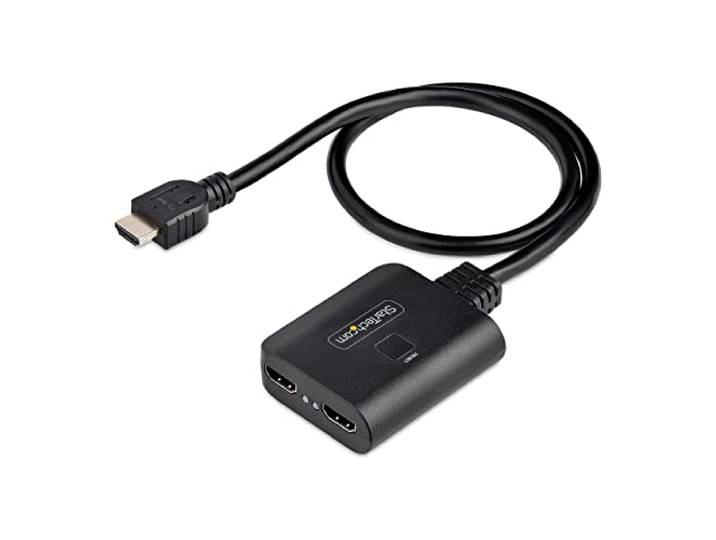 StarTech 2-Port HDMI Splitter, 4K 60Hz HDMI 2.0, HDR, Ingebouwde Kabel
