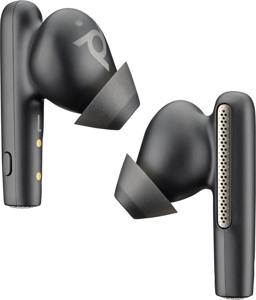 HP Poly Voyager Free 60+ UC Carbon Black Earbuds +BT700 USB-C Adapter +Touchscreen-Ladeetui, Kabellos, Anrufe/Musik, Kopfhörer, Schwarz