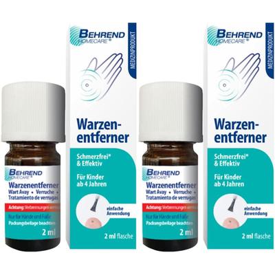 Behrend Warzenentferner flüssig 2x 2x2 ml Flüssigkeit