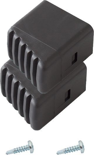 Krause MONTO voetstuk, zwart, B/D: 33 x 20 mm (set van 2)