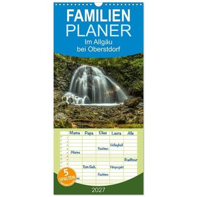 Familienplaner 2027 - Im Allgäu bei Oberstdorf mit 5 Spalten (Wandkalender, 21 x 45 cm) CALVENDO