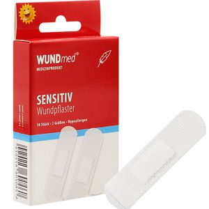WUNDmed Pflaster Sensitive, 10 Strips, sensitiv, wasserfest, atmungsaktiv, 2 Größen