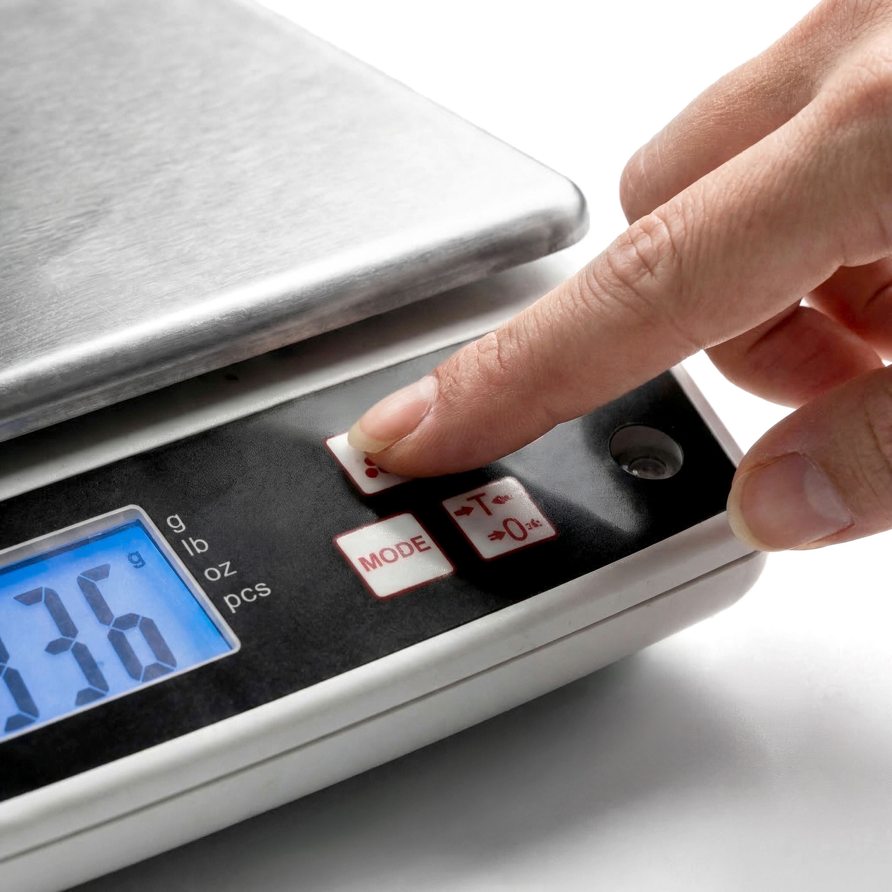 GGM Gastro Digitale keukenweegschaal - 10kg/1g - RVS weegplateau 240x180mm zilver