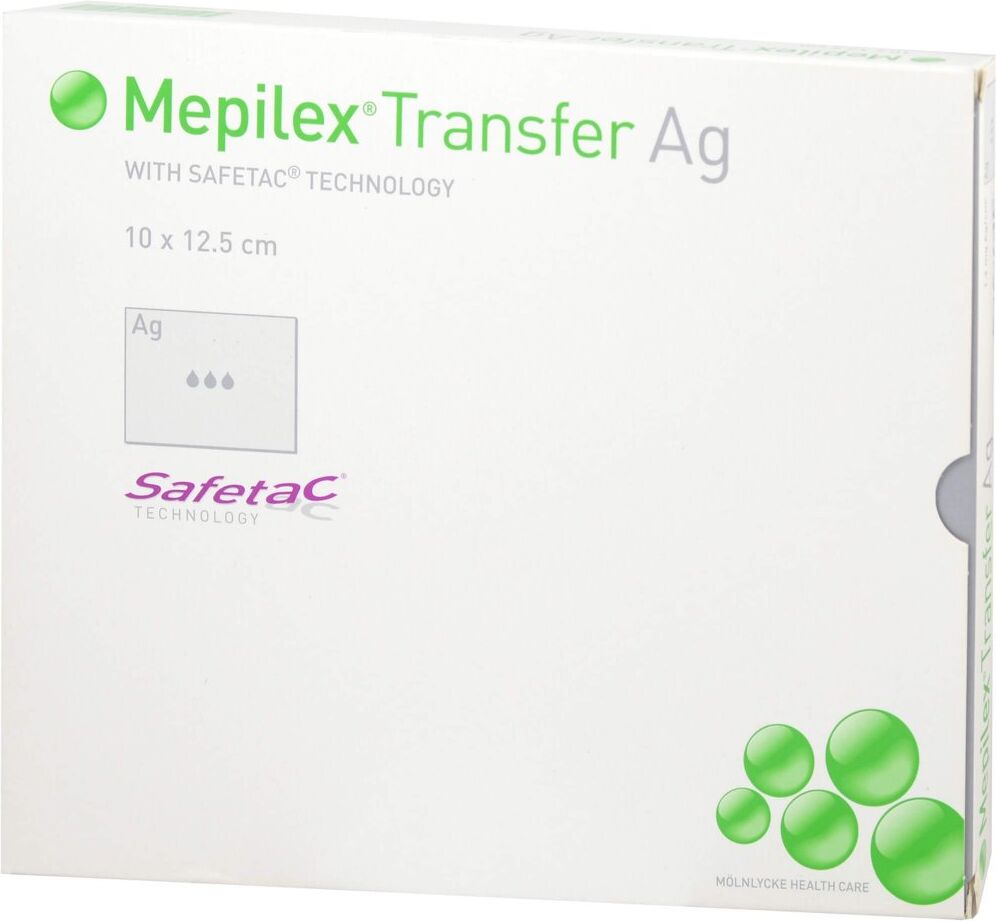 Mepilex Transfer Ag Schaumverband 10x12,5 cm sterilisatus 5stk