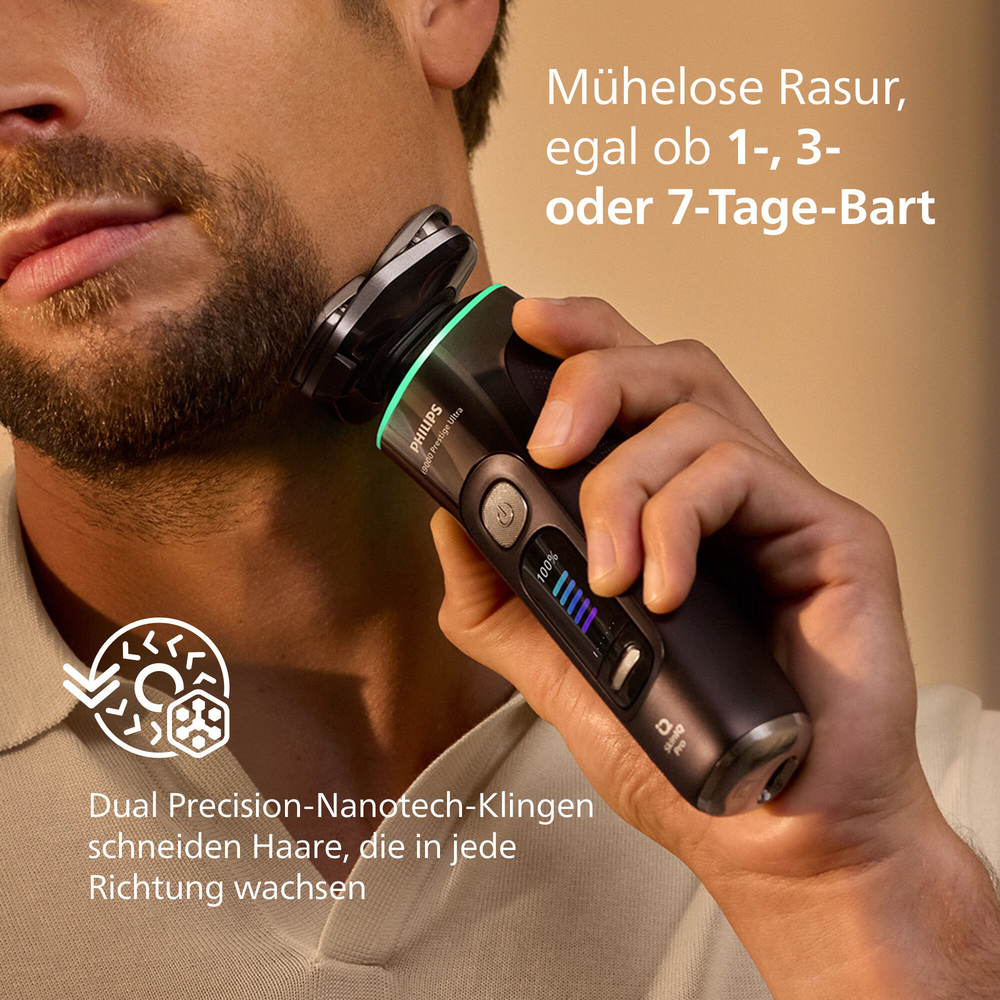 Elektrorasierer PHILIPS "Series i9000 Prestige Ultra XP9402/31", grau (anthrazit), Elektrorasierer, HerrenB:16cm H:24,5cm T:10,7cm, Elektrorasierer, mit SkinIQ Technologie, inkl. Ladestand, Reiseetui, 1 Kartusche, B:16cm H:24,5cm T:10,7cm anthrazit Einhei