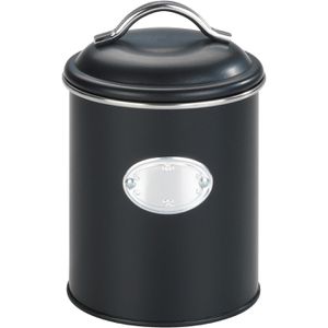 Wenko Vorratsdose Nero 54067100, aus Metall, 1 Liter, schwarz, luftdicht