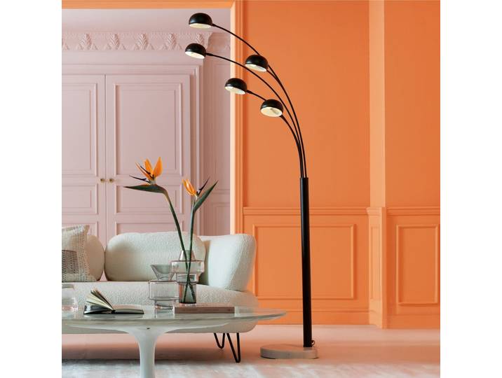 Lampadaire Five Fingers 86 x 201 x 85cm Noir Matériau : Métal Surface en métal : Laqué Type de métal : Acier E14