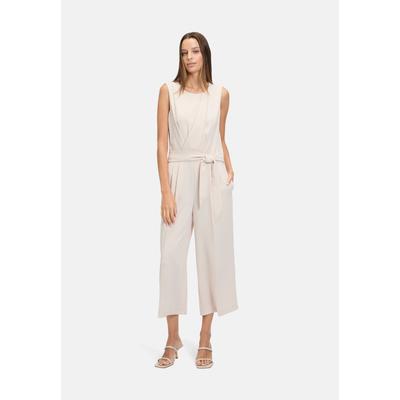 Overall BETTY & CO "Damen ohne Arm", Damen, Gr. 46, Normalgrößen, grau, Obermaterial: 100% Polyester. Futter: 100% Polyester, tailliert, Rundhals, Overalls Overall, Falten