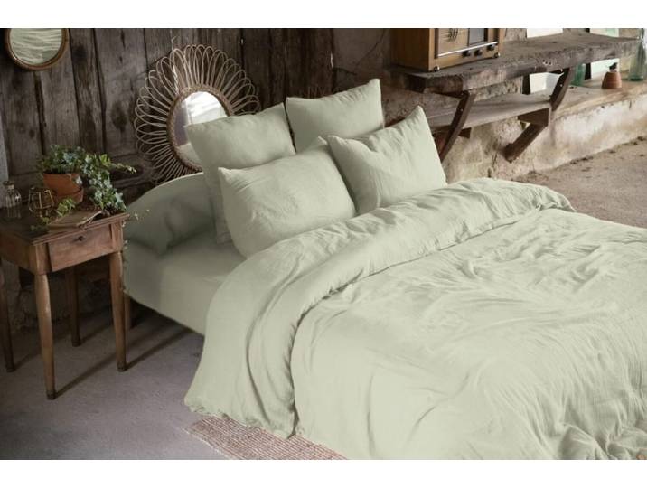 Housse de couette gaze de coton uni