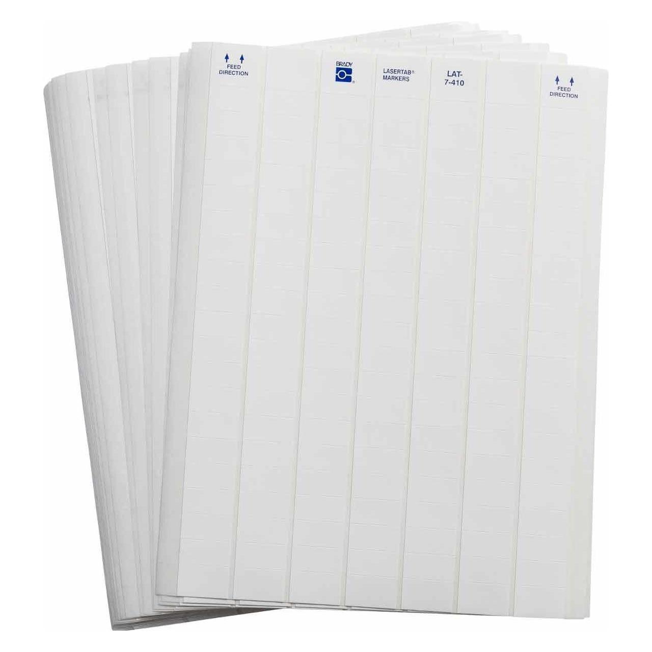 Brady LAT-7-410-10, Polyolefin, Weiss, 25.40 x 12.70 mm, selbstzerstörend, US-Letter, 7-bahnig (10. (LAT-7-410-10)