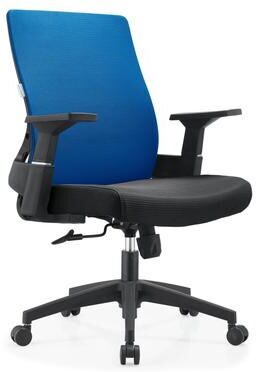 LeisureMod Brio Mid Back Mesh Office Chair - Ergonomic, Adjustable, Nylon Base with Swivel Casters