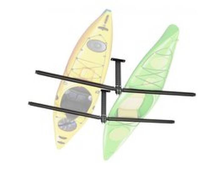 VEVOR Kajak-Aufbewahrungsregal für 2 Kajaks/Kanus/Surfbretter/Paddleboards, Kajakständer, Deckenregal zur Garagenmontage, Einstellbarer Kajakhalter (Deckenmontage) mit 113,4 kg Tragkraft