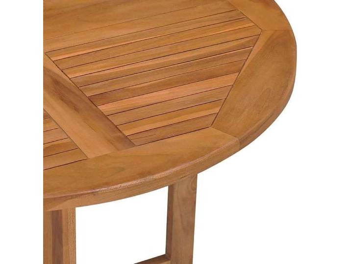 Elégant Table repas de jardin Brun - Table à dîner pliable de jardin Ø90x75cm - bois de teck solide PRO7855973395260