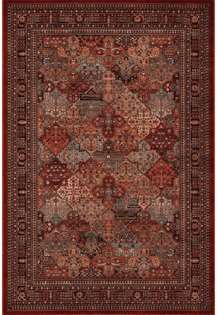 Langley Street Rectangle Oriental Wool Area Rug Red Rectangle 240 x 340 cm