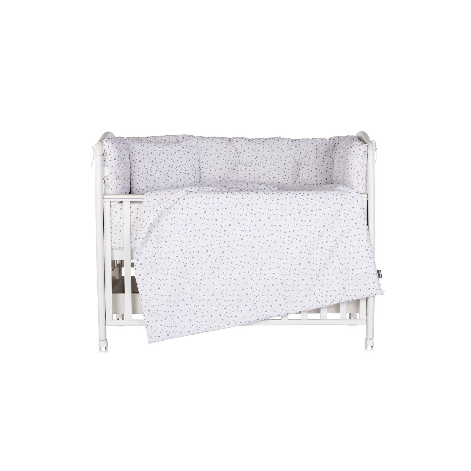 Chipolino Babybettwäsche 9-teilig 120 x 60cm Decke Kissen Bezüge Nestchen Laken grau