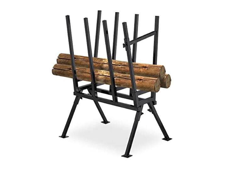 Relaxdays Chevalet de sciage\, Charge maximale 400 kg\, Acier Robuste\, HLP: 107 x 81 x 53 cm\, pour Couper Le Bois\, Noir
