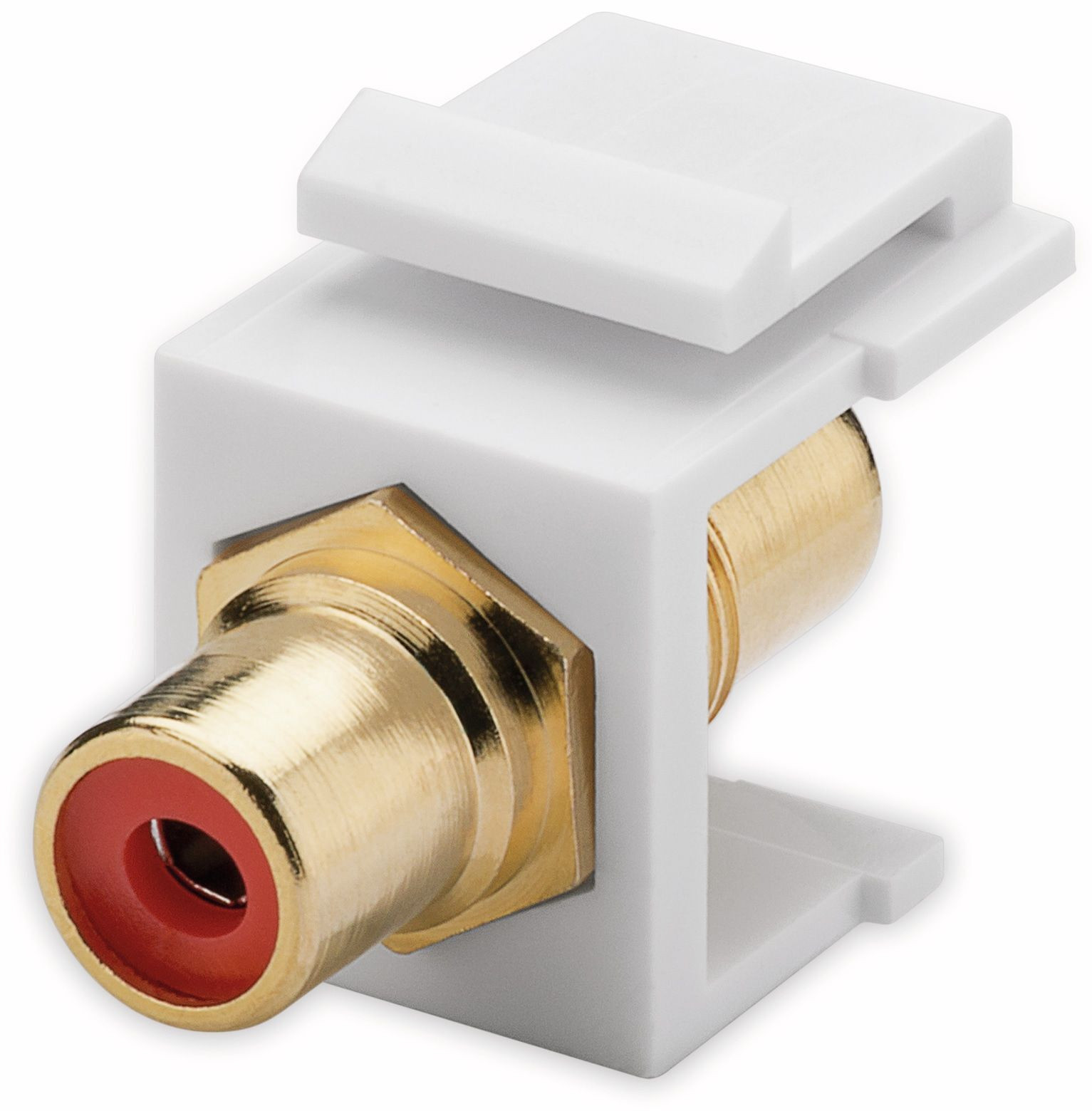 Goobay Keystone module tulpstekker RCA 2x female verguld rood