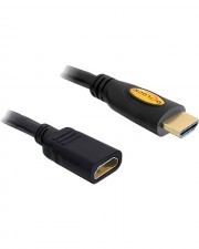 Delock High Speed HDMI Ethernet Video-/Audio-/Netzwerkverlängerungskabel 2 m schwarz (83080)