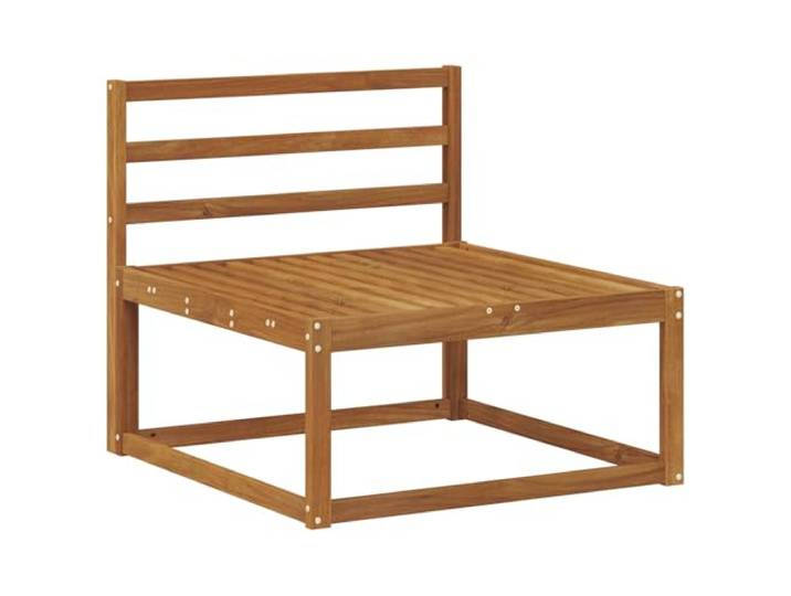 KTHLBRH Sofa-Set für den Außenbereich, 5-teilig, Natur Massives Akazienholz, modulares Design, wetterfest, Rückenlehne aus Lattenrost
