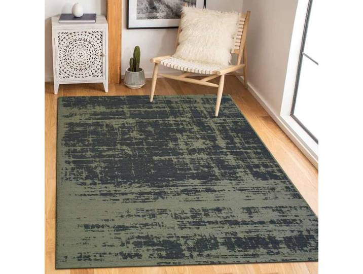 Tapis abstrait moderne vert kaki 123x180