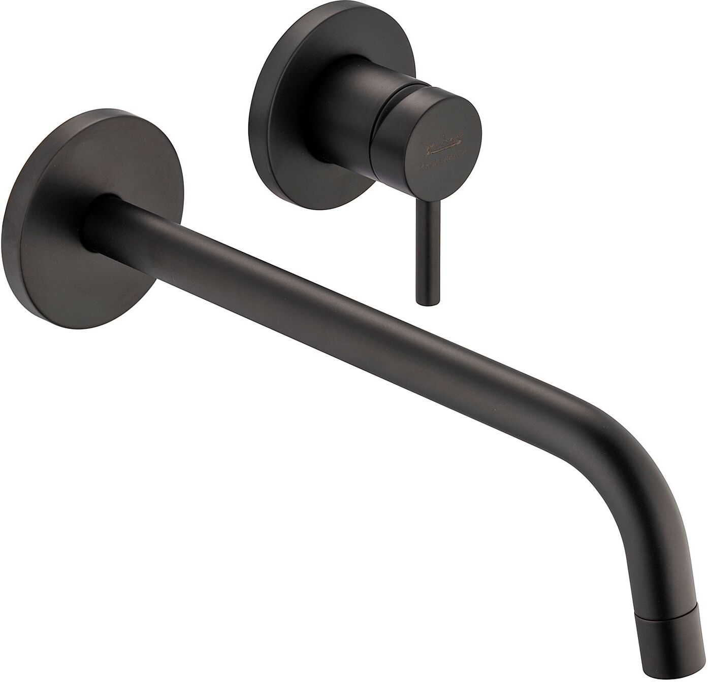 Kronenbach Lima 2.0 Black wall-mounted basin mixer 24.5 cm incl. base body