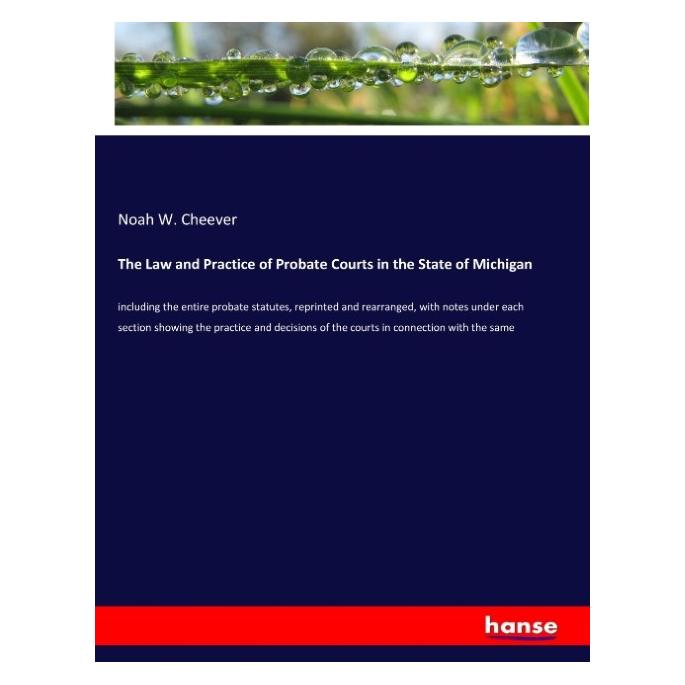 Hansebooks The Law and Practice of Probate Courts in the State of Michigan (Englisch, Softcover, Noah W Cheever) (57128094)
