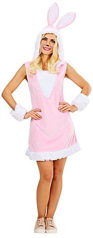 buttinette Kleid "Hase", rosa/weiß