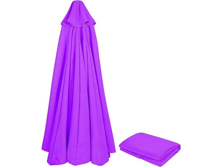 Sonnenschirm Ersatzbezug 270 cm 8 Streben Anthrazit UV80 Windfest Polyester