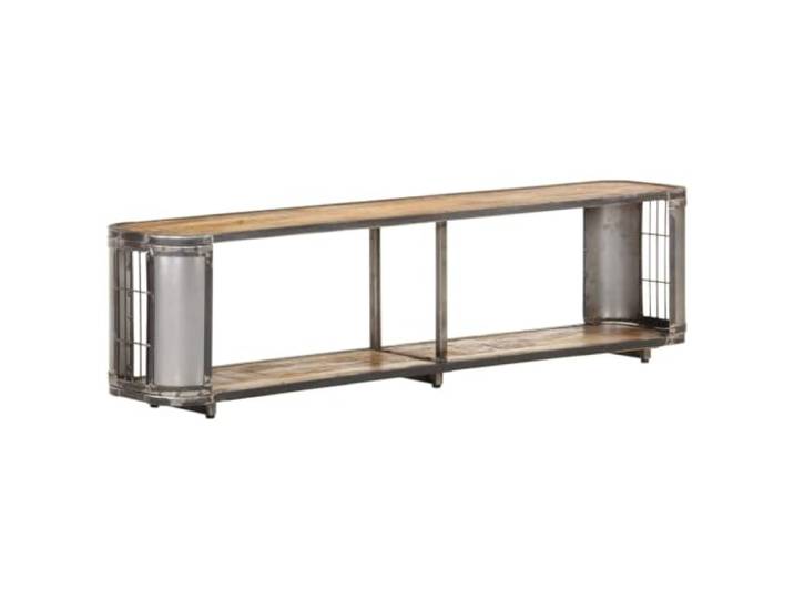 LKJephalotrop TV-Schrank 150x30x40cm Massivholz Mango Lowboard Rustikales Fernsehmöbel aus Echtholz mit offenem Fach fürs Wohnzimmer. Bietet Platz für Receiver, Bücher und Medien.