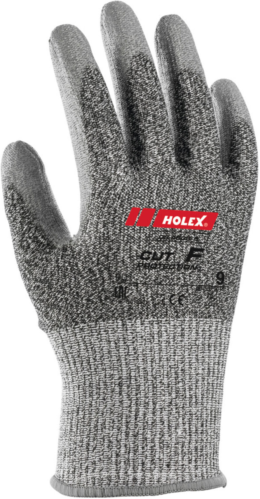 HOLEX Handschuh-Paar Cut, schwarz/grau, Schnittschutzklasse F, Größe 7 (094608 7)