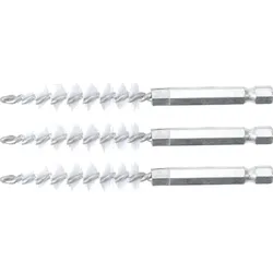 BGS Nylonbürste 12 mm Antrieb Außensechskant 6,3 mm (1/4") 3tlg. - 3078-12-N