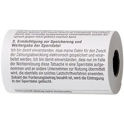 Thermorolle 57 x 35 x 12mm /14m weiß mit SEPA-Lastschrift VE=50 Stück