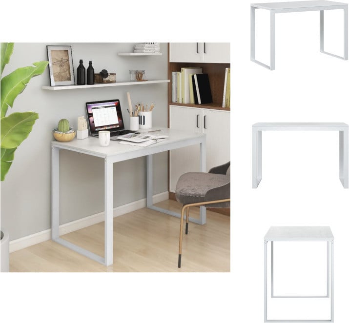 vidaXL Computerbureau wit, B/D/H: 110 x 60 x 73 cm