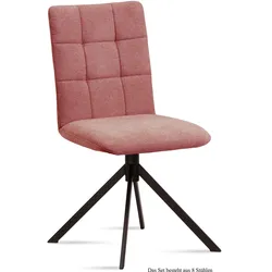 ESSZIMMERSTUHL (8er-Set) Drucy 47x91x60 Schwarz/Rosewood