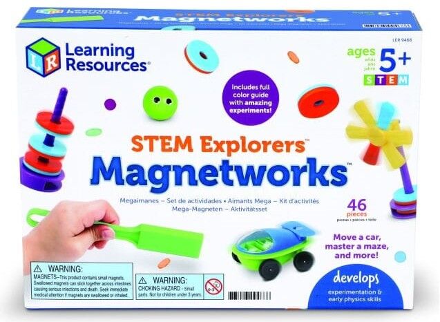 STEM Explorers Mega Magnets by Learning Resources - 20 cm Wand - 20 Experiments for Kids - Develops STEM Skills