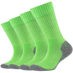 4er Pack camano Pro Tex Crew Socken Kinder 0080 - green flash 39-42
