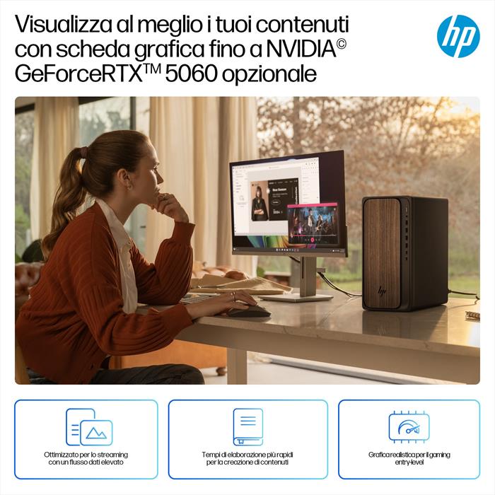 HP Desktop Omnidesk Ai M03-0014nl-dark Wood