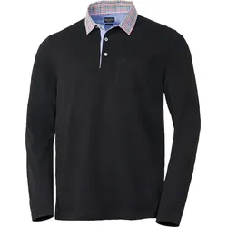 Franco Bettoni Herren Poloshirt mit Hemdkragen langarm