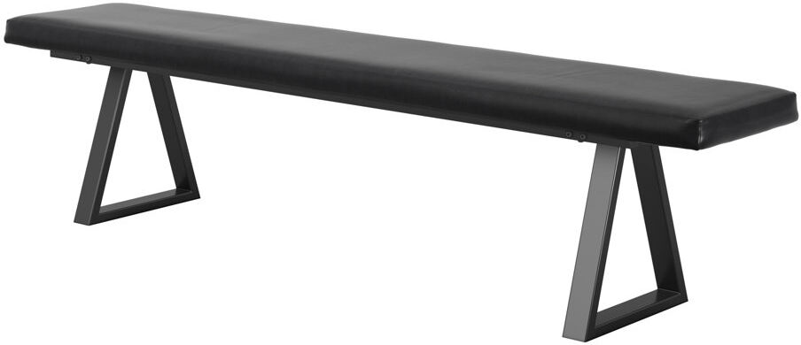 LPD HYDE BENCH Black 45cm H X 180cm W X 13.77cm D