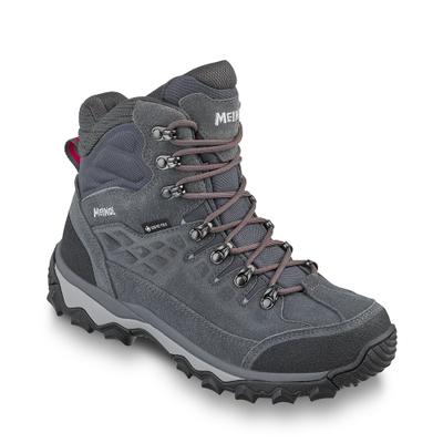 Wanderschuh MEINDL "Meindl Silian Lady GORE-TEX", Damen, Gr. 39,5, grau, Mesh, Veloursleder, unifarben, Schuhe Wanderschuh, Weicher EVA-Keil, Ultra-Grip-Profil, wasserdicht