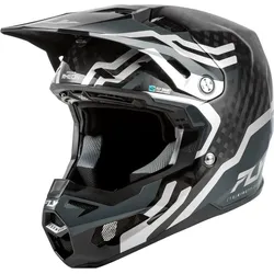 Fly Racing Formula S Carbon Byte, Motocrosshelm - Carbon/Grau/Schwarz/Silber - L