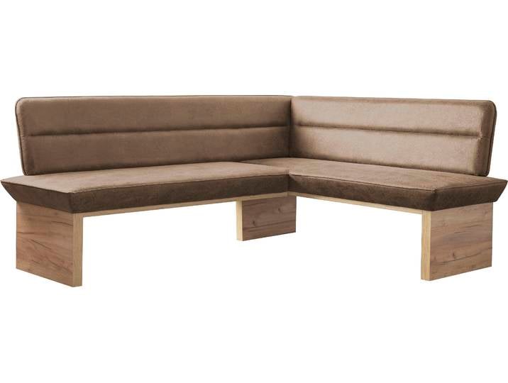 Eckbank GOODPRODUCT Beluna Polsterbank, Sitzecke , braun (cognac (cobra 4001), decor wotan eiche), B:210cm H:89cm T:169cm, Polyester, Sitzbänke, Eckbank, mit Wellenunterfederung im Sitz, TOPSELLER